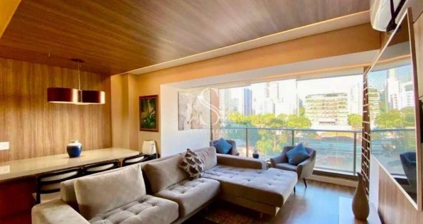 Condomínio Habitarte Verde no Brooklin - apartamento mobiliado de 84m2 com 1 quarto, sendo 1 suíte.