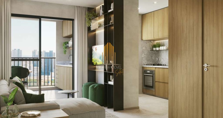 Viva Benx Star Campo Belo, Apartamento de 38m² com 2 dormitórios, 1 suíte, 1  vaga.