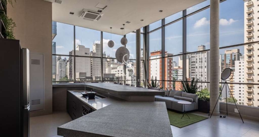 Condominio On Augusta em Cerqueira Cesar, Studio de 24m² com 1 dormitório, cozinha, varanda, sem vag
