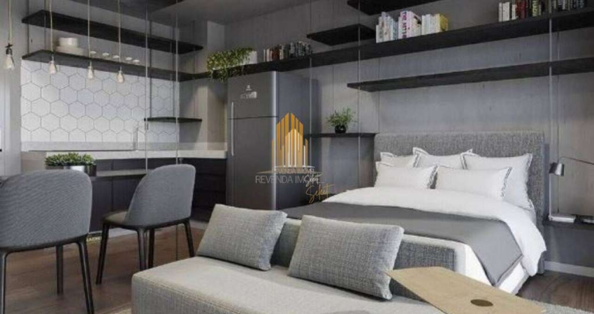 Condominio On Melo Alves em Cerqueira Cesar, Studio de 58m² com 1 dormitório, varanda, sem vaga.