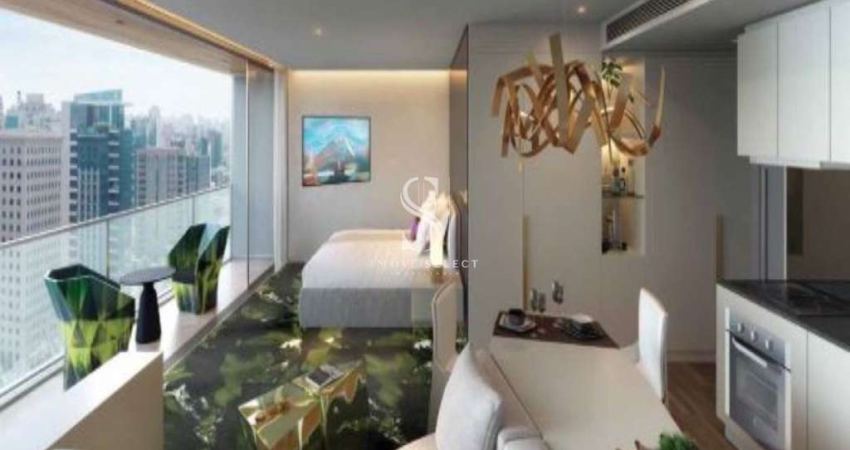 Condomínio W Residence na Vila Olímpia, Apartamento de 53m² com 1 dormitório, 1 vaga.