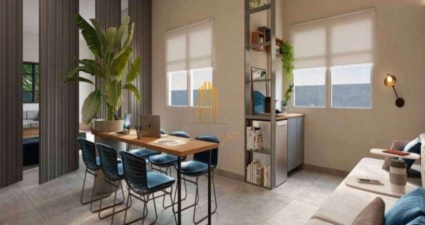 Condomínio My One Estação Campo Belo no Brooklin, Apartamento de 42m² com 2 dormitórios, terraço, se