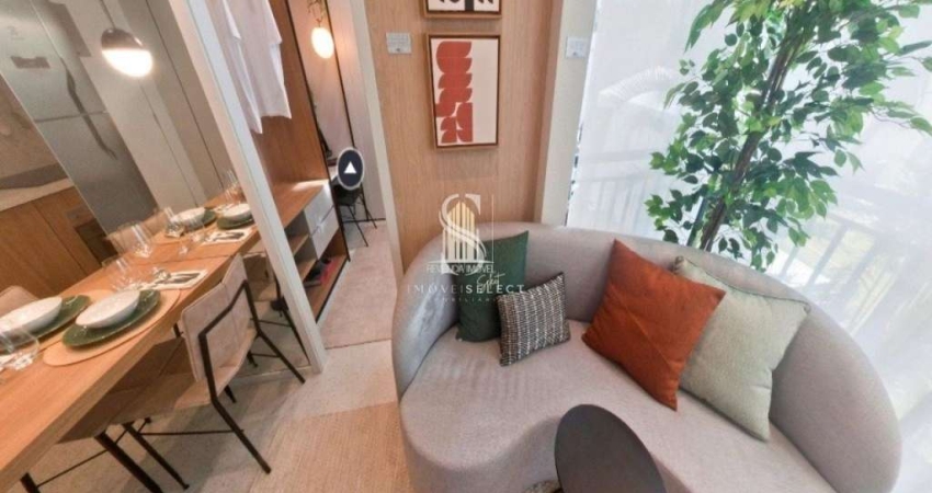 CONDOMÍNIO NEX ONE AIMBERÊ - APARTAMENTO DE 76M² COM 2 DORMITÓRIOS, BANHEIRO E VARANDA.