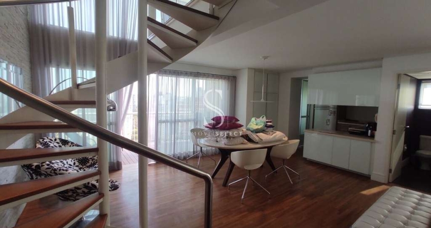 Condomínio The Blue Loft em Moema, Apartamento de 104m² com 1 suíte, 2 vagas.