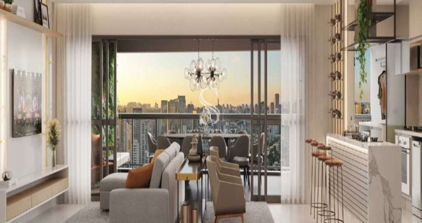 CONDOMINIO LEDGE BROOKLIN- APARTAMENTO DE 31m² COM 1 DORMITÓRIO, 1 BANHEIRO, VARANDA E NÃO POSSUI VA