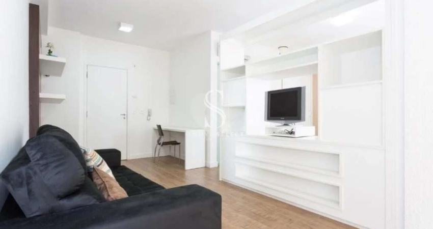Affinity Vila Olímpia For Live, Apartamento Mobiliado de 44m² com 1 suíte, 1 vaga.