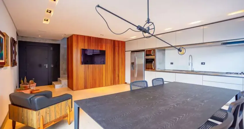 Cobertura triplex semimobiliada de 1 suíte com vista panorâmica no batel, em curitiba | ref 244