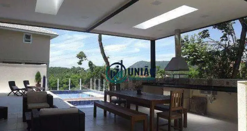 Espetacular casa em condomínio fechado, com 4 dormitórios, sendo 3 suítes, piscina, churrasqueira,  à venda, 400 m² - Sape - Niterói/RJ