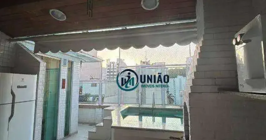Excelente cobertura duplex, com 3 dormitórios, sendo duas suites, uma vaga, piscina, churrasqueira, miolo de Icaraí!!