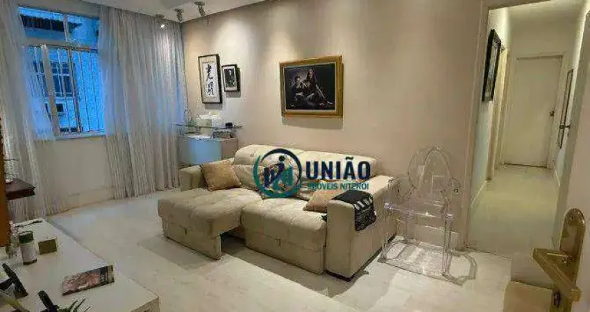 Excelente apartamento na Praia de Icaraí, com 2 dormitórios, vista lateral mar !!