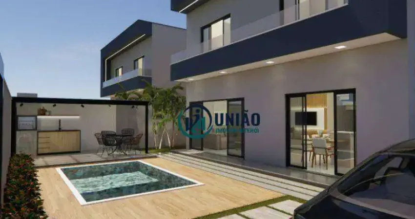 Excelente casa duplex, com 4 suítes, 4 vagas, quintal, piscina, dentro de associação de moradores!!
