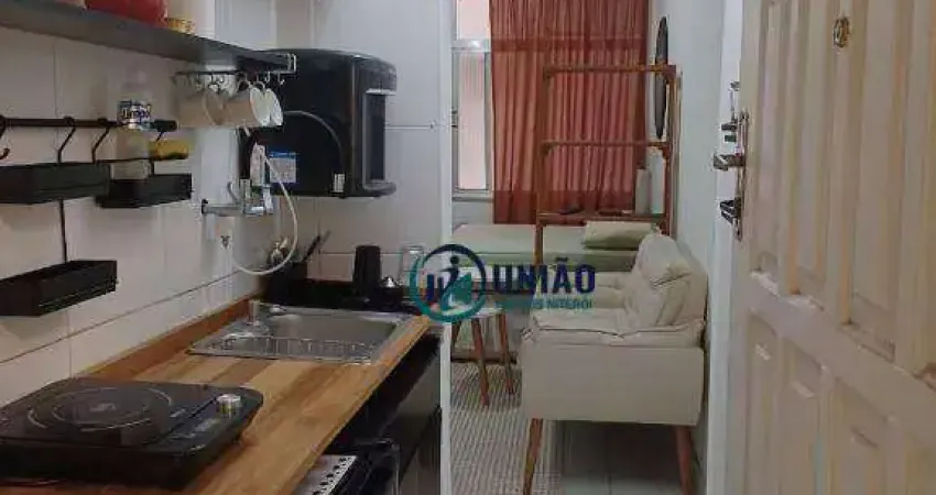 Apartamento tipo kit net, com 1 dormitório à venda, 24 m² por r$ 115.000 - centro - niterói/rj