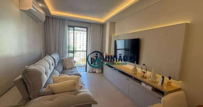 Apartamento com 2 dormitórios à venda, 70 m² por r$ 700.000 - santa rosa - niterói/rj