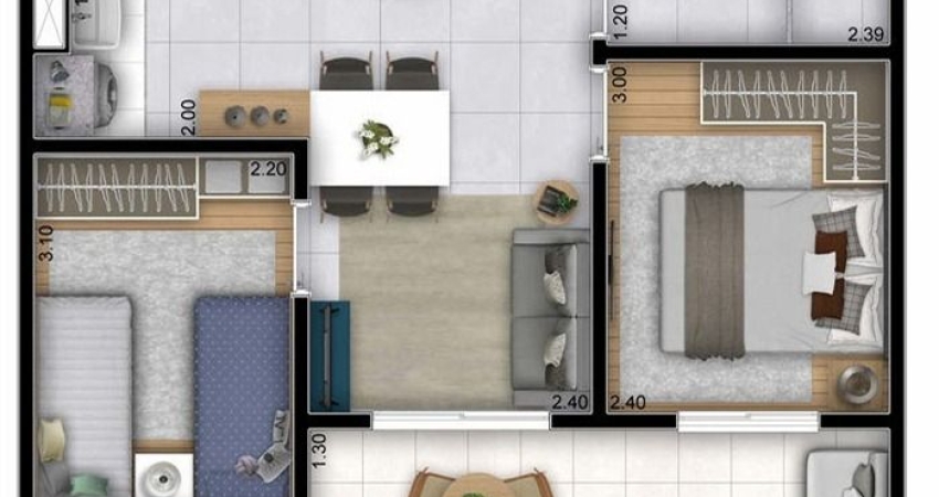 Apartamento 2 dormitórios com varanda na Vila Andrade
