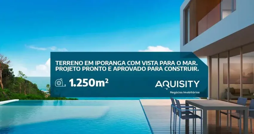 Terreno a venda com vista para o ma em Iporanga  -  Guarujá
