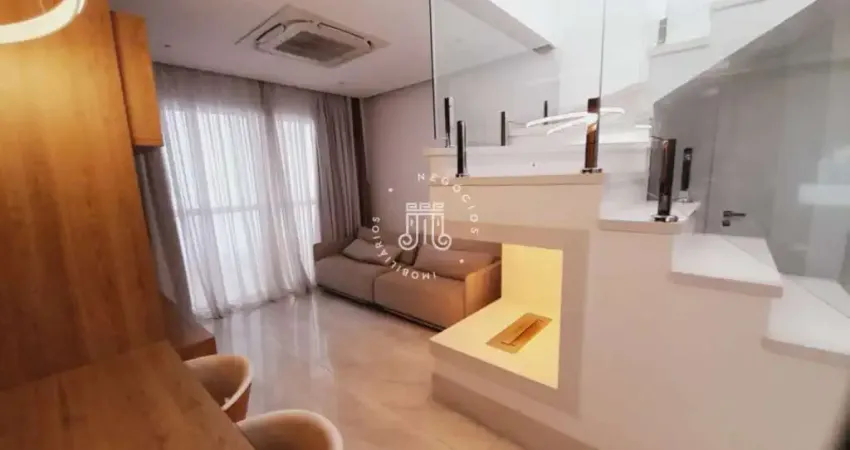 Cobertura duplex mobiliada para venda e locação no residencial le parc, cidade de jundiaí-sp