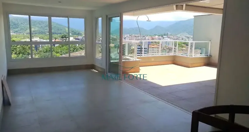 LINDA E AMPLA COBERTURA DUPLEX COM DESLUMBRANTE VISTA DEFINITIVA PARA A SERRA E MAR!!