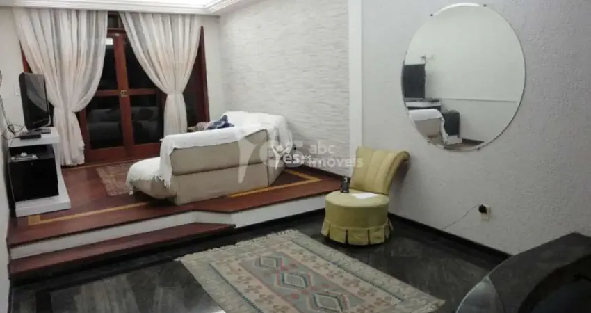 Sobrado com 04 dormitórios, área gourmet, 8 vagas. vila pires, santo andré.