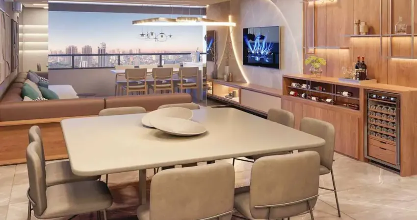 Apartamento lançamento à venda com 3 suites e 2 vagas + depósito, 134m² no campestre.