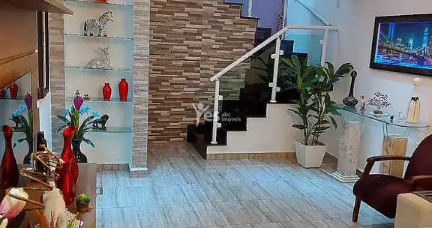 Sobrado com 03 dormitórios sendo 01 suíte e 03 vagas de garagem, na vila lutécia, santo andré.