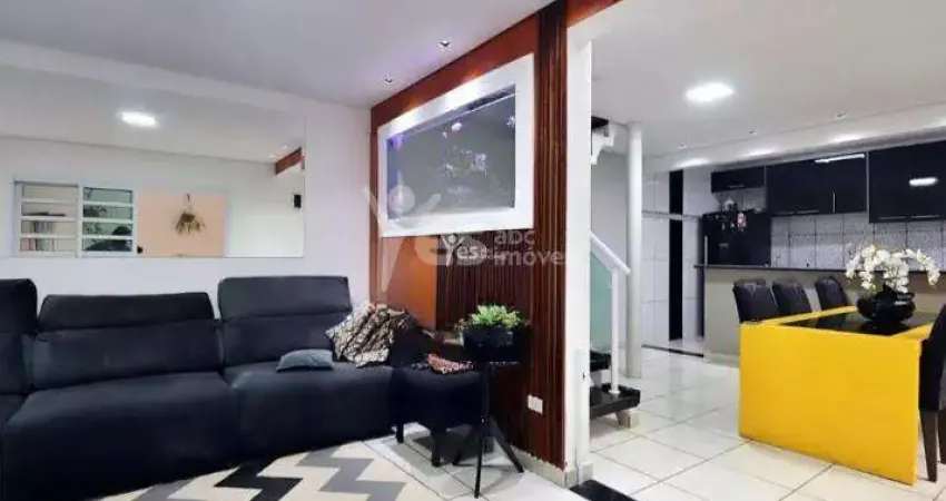 Sobrado amplo, 2 dormitórios, 1 suíte, espaço gourmet, bairro campestre, santo andré/sp.