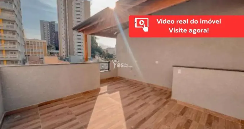 Cobertura de 84m² à venda em santo andré, vila bastos - área de serviço, banheiro social, sala de estar e mais!