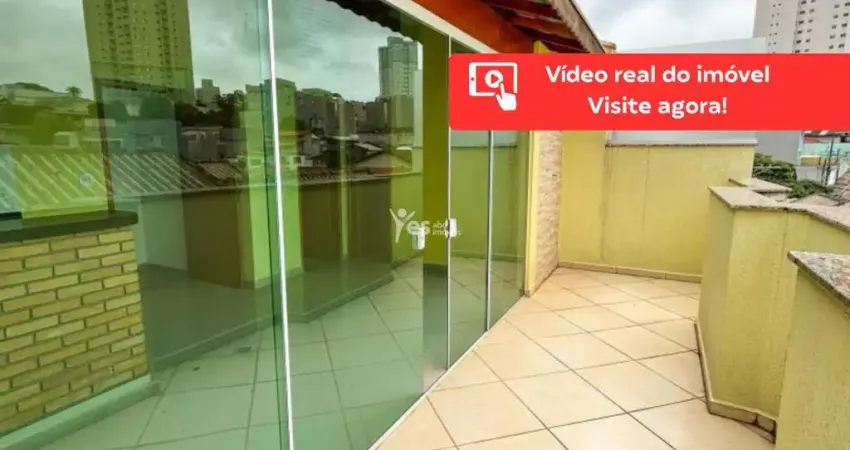 Sobrado à venda com cobertura em condomínio, churrasqueira, 02 dormitórios e 02 vagas de garagem - vila príncipe de gales, santo andré