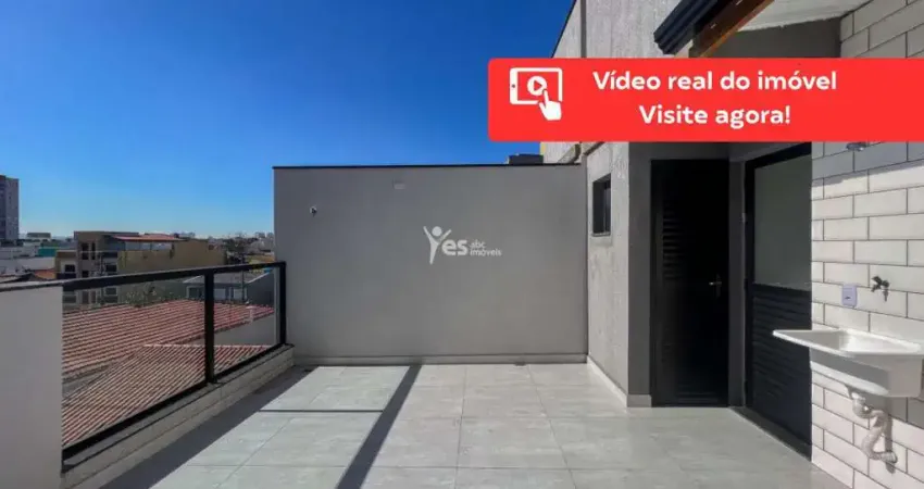 Sobrado novo em condomíno com cobertura, 2 dormitórios, 2 banheiros, 2 vagas na- parque industriário - santo andré/sp