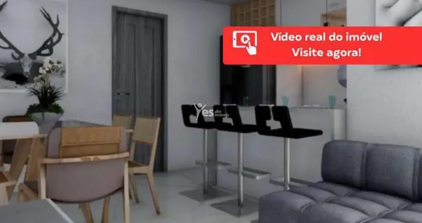 Apartamento de 52m² com 2 dormitórios e 1 vaga no parque das nações, santo andré.