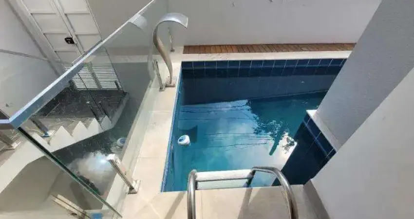 Sobrado para locação com 304m² de área construída, sendo 3 dormitórios, 1 suíte, 3 banheiros, piscina, elevador e 6 vagas de garagem na vila alpina - santo andré - sp