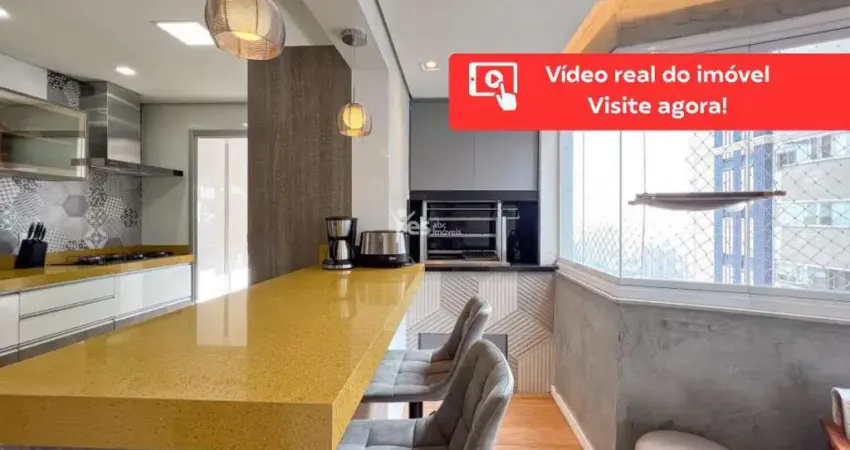 Apartamento alto padrão 3 quarto 3 vagas com 126m2 localizado no bairro vila scarpelli em santo andré