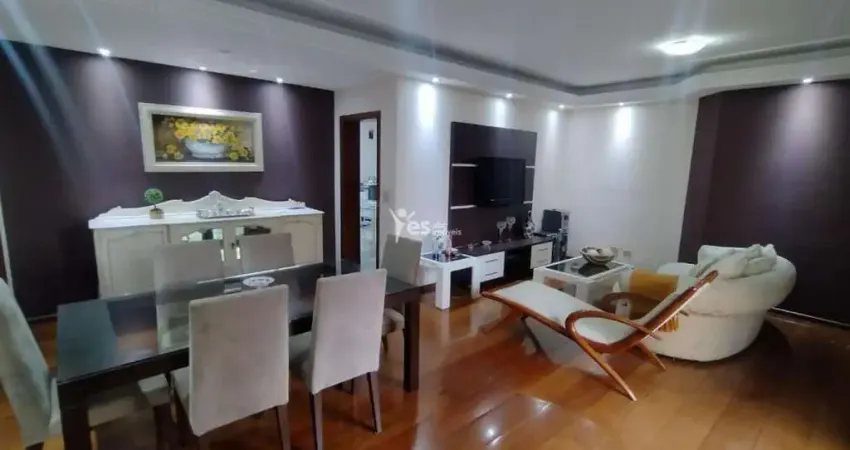 Apartamento semi mobiliado á com 156m² de área útil, sendo 3 dormitórios, 1 suíte com hidromassagem 3 banheiros e 2 vagas de garagem no bairro jardim em santo andré - sp