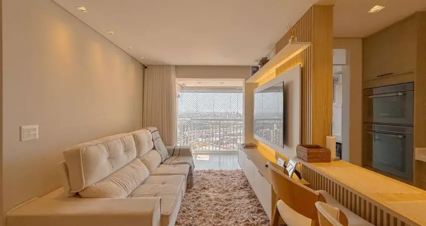 Apartamento á venda com 64m² no bairro campestre, com 2 dormitórios, 2 banheiros sendo 1 suite e 2 vagas de garagem.