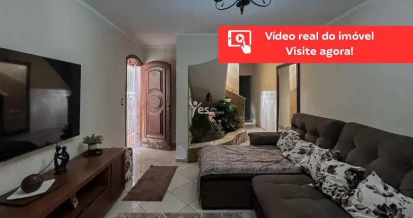 Sobrado à venda em santo andré, vila humaitá, com churrasqueira e varanda