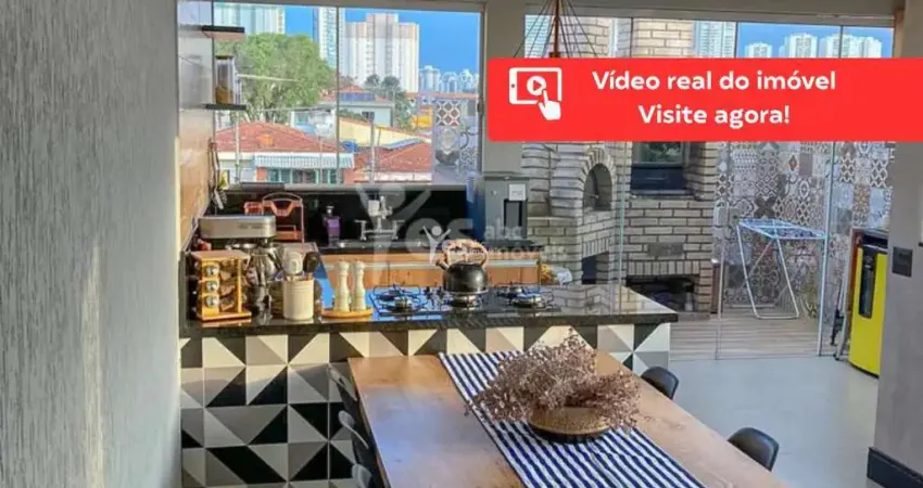 Cobertura com porteira fechada, toda planejada, vila scarpelli, santo andré/sp.