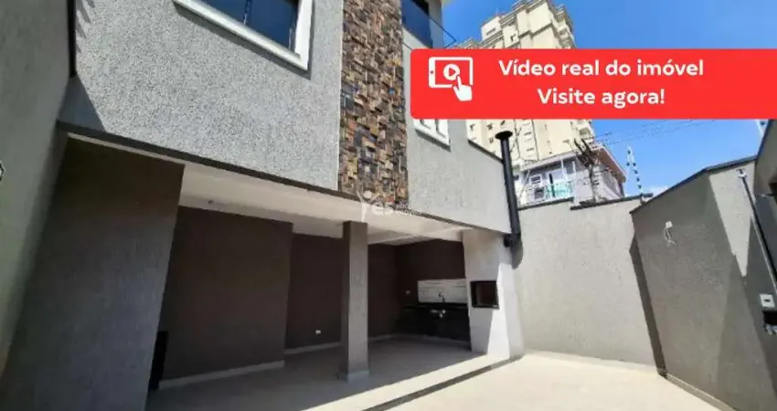 Sobrado 2 quartos 3 banheiros 3 vagas localizado na vila alzira em santo andré distribuídos