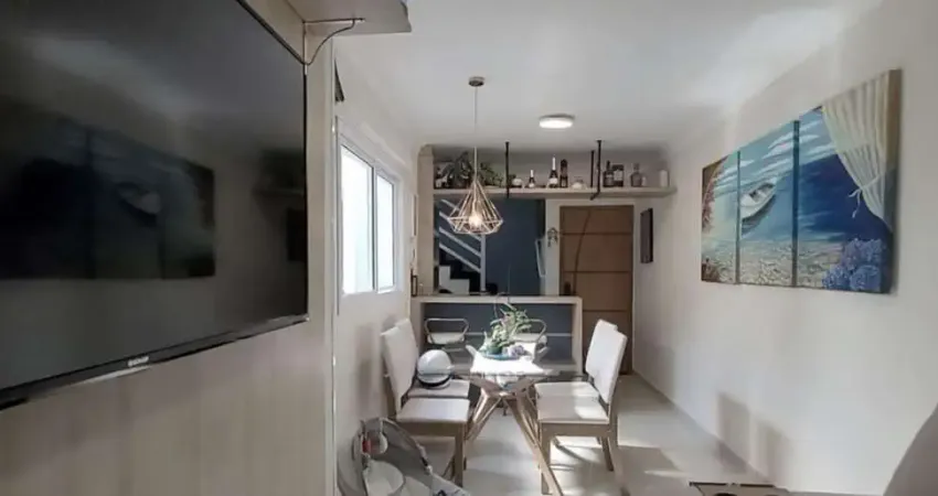 Cobertura em prédio baixo condomínio, 02 quartos, 01 vaga, churrasqueira. localizado na vila alice em santo andré.