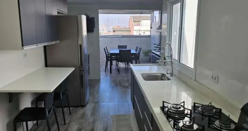 Cobertura à venda 100m², com 2 dormitórios, 2 vagas de garagem e churrasqueira - vila metalúrgica, em santo andré