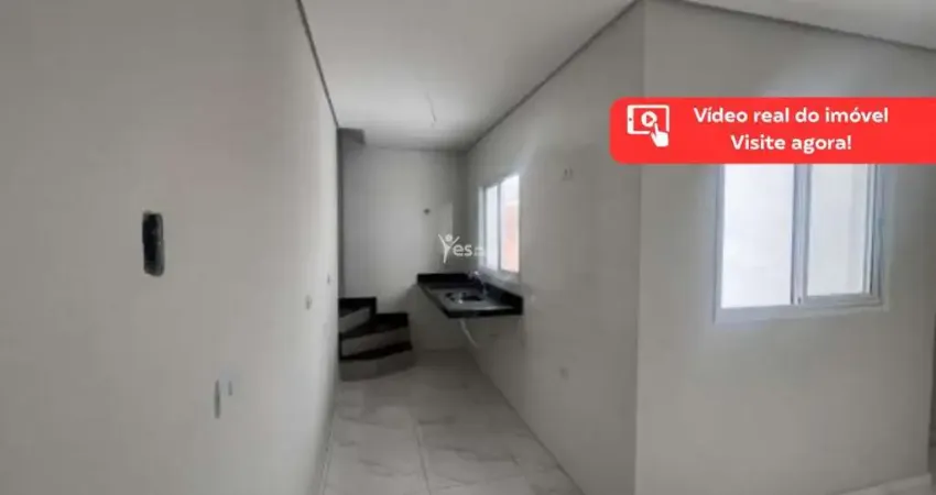 Cobertura em prédio baixo condomínio 2 quartos 2 banheiros com 84m² (42m² + 42m²) localizado no bairro vila scarpelli em santo andré