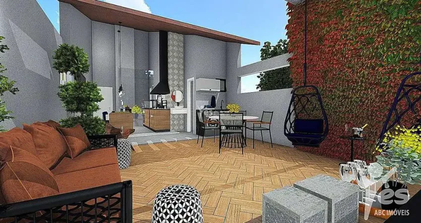 Cobertura à venda de 83m² com elevador, 2 dormitórios 1 vaga  na vila assunção. santo andré