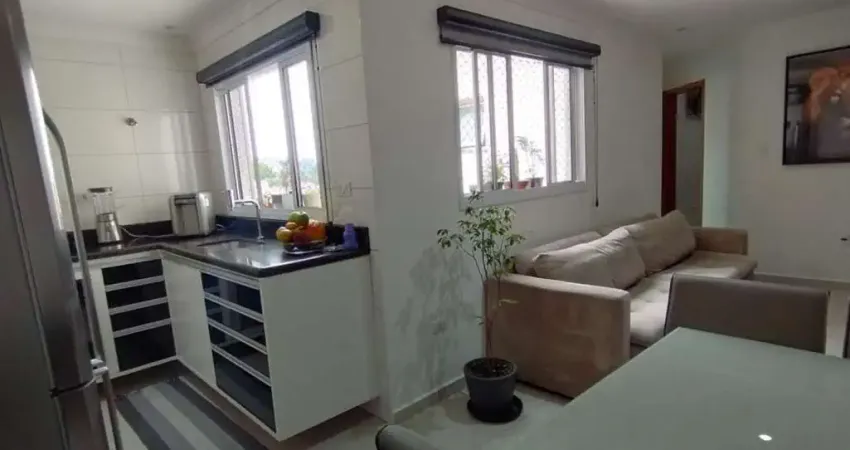 Cobertura  baixo condomínio à venda em santo andré, jardim ana maria - mobiliado, 87m²