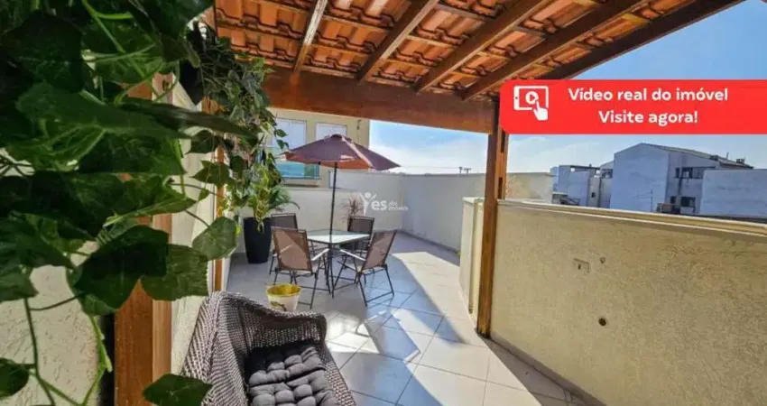 Cobertura à venda em santo andré, vila junqueira - semi-novo com banheiro social e quintal