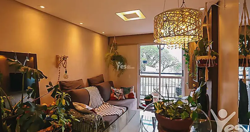 Apartamento para locação com planejados em condomínio, 02 dormitórios e 01 vaga de garagem - vila homero thon, santo andré.