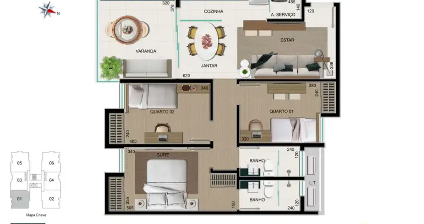 Apartamento com 3 quartos (1 suíte) e 2 vagas de garagem, à venda no bairro são mateus, juiz de fora - mg