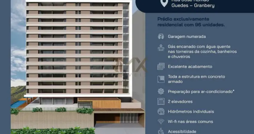 Lançamento amalfi residence - apartamento à venda, 2 quartos (1 suíte), 1 vaga, lazer - bairro granbery - juiz de fora - mg