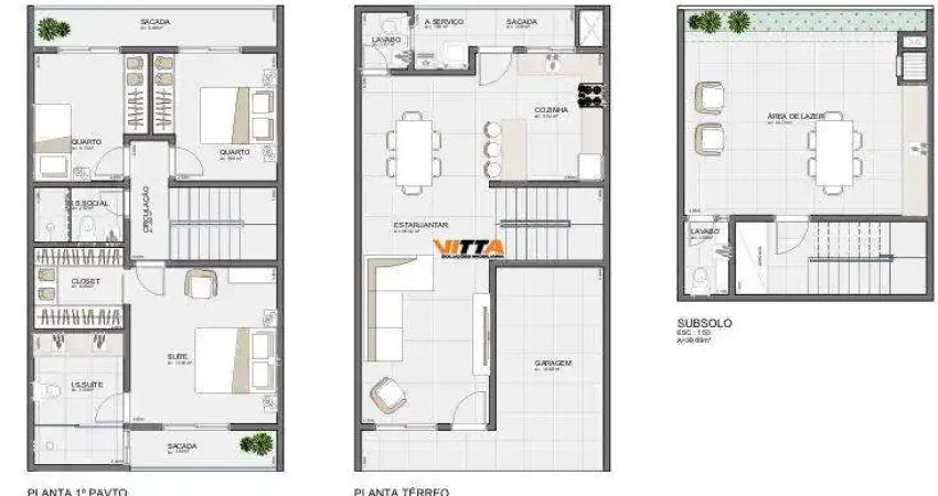 Casa com 3 quartos à venda no Iguaçu, Araucária 