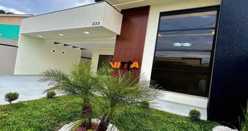 Linda casa alto padrão com 3 quartos, suíte e área gourmet a venda em fazenda rg