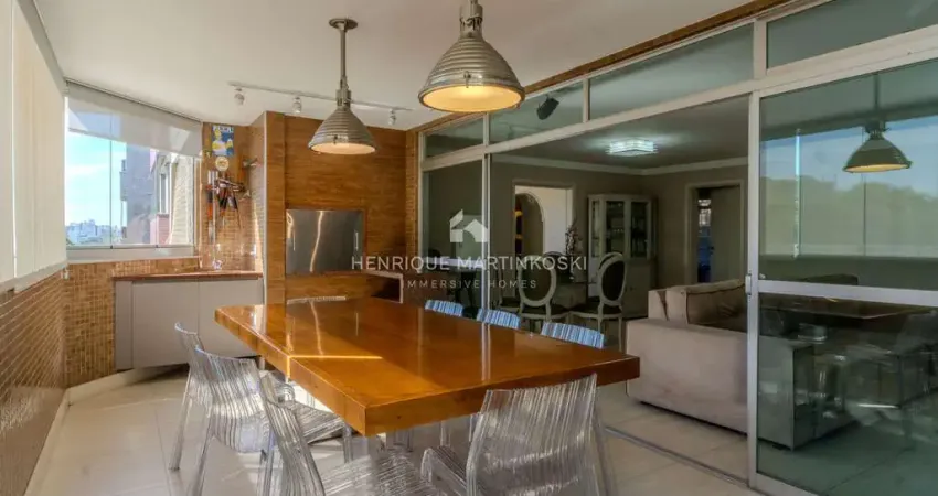 Apartamento a venda - alto padrão-Champagnat em Curitiba-PR de 4 quartos sendo 2 suítes, + 1 Escritório, 2 vagas, 250 m2 privativos, Face Norte.