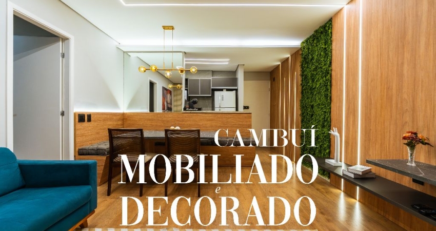 Apartamento moderno, mobiliado e reformado no Cambuí