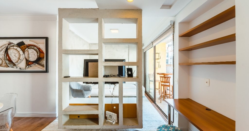 Apartamento mobiliado para locação em condomínio Edifício Dijon, bairro Cambuí, Campinas